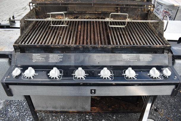 Weber Summit Gold Metal Outdoor Propane Gas Powered Grill w/ Right Side Single Burner Range. 68x26x46 - Image 5 of 9