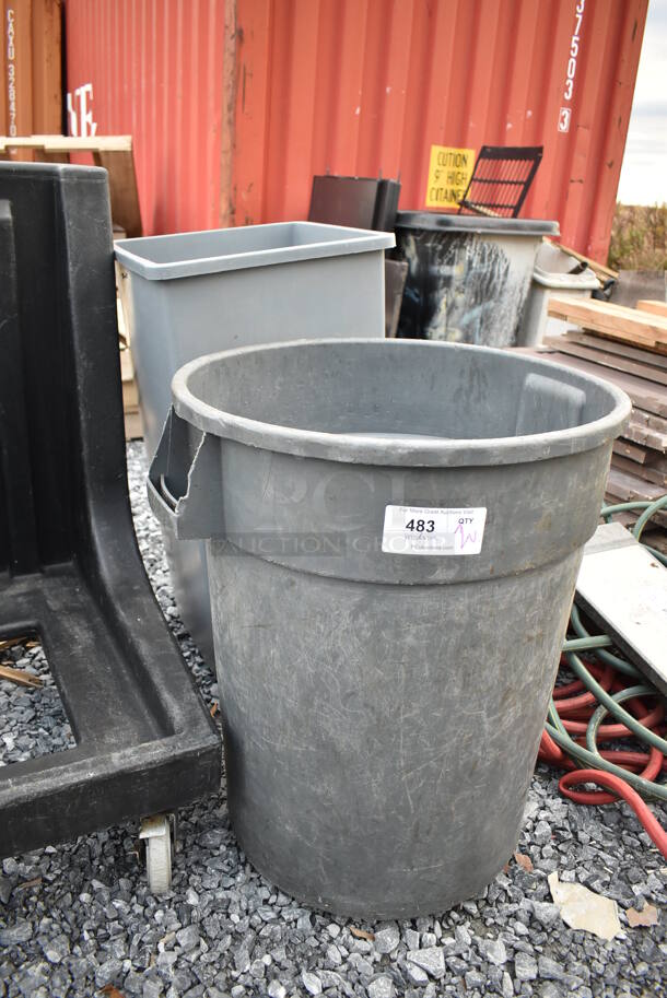 2 Various Gray Trash Cans. Includes 24x22x28. 2 Times Your Bid! - Image 2 of 5