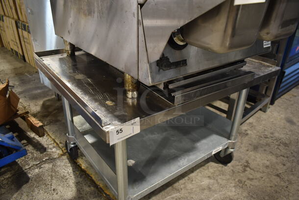 Stainless Steel Commercial Equipment Stand w/ Under Shelf on Commercial Casters. - Image 3 of 5