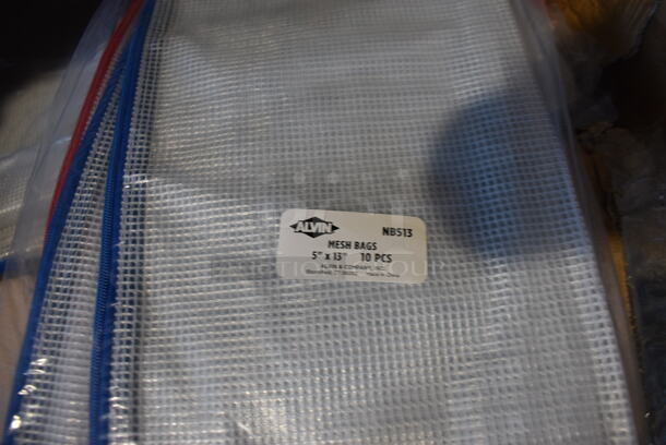 ALL ONE MONEY! Box of Approximately 240 BRAND NEW IN BOX! Alvin Mesh Bags. 5x13 - Image 5 of 6