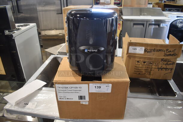 BRAND NEW IN BOX! San Jamar Black Poly Hand Towel Dispenser.