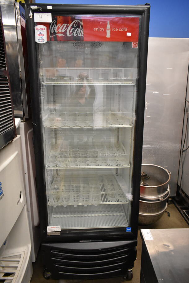 Imbera G319 CO2 Metal Commercial Single Door Reach In Cooler Merchandiser w/ Poly Coated Racks. 115 Volts, 1 Phase. Tested and Powers On But Does Not Get Cold - Image 1 of 6