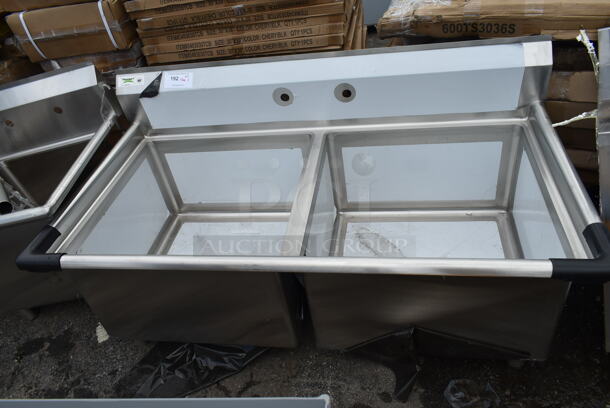 BRAND NEW SCRATCH AND DENT! Regency 600S22424 Stainless Steel Commercial 2 Bay Sink. No Legs. Bays 17x14 - Image 3 of 6
