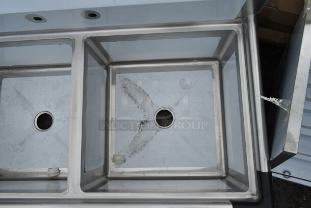 BRAND NEW SCRATCH AND DENT! Regency 600S22424 Stainless Steel Commercial 2 Bay Sink. No Legs. Bays 17x14 - Image 4 of 6