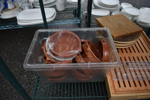 ALL ONE MONEY! Lot of Metro Green Finish 4 Tier Shelving Unit on Commercial Casters w/ All Contents Including Plates, Poly Lids. BUYER MUST DISMANTLE. PCI CANNOT DISMANTLE FOR SHIPPING. PLEASE CONSIDER FREIGHT CHARGES. 36x24x80 - Image 6 of 7