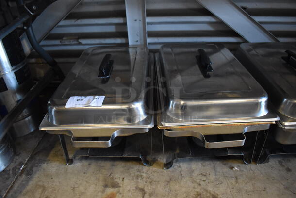 ALL ONE MONEY! Lot of 5 Metal Chafing Dishes w/ Drop In and Lid. 13x24x13 - Image 2 of 5