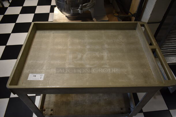 Gray Poly 2 Tier Cart on Commercial Casters. (kitchen) - Image 3 of 6