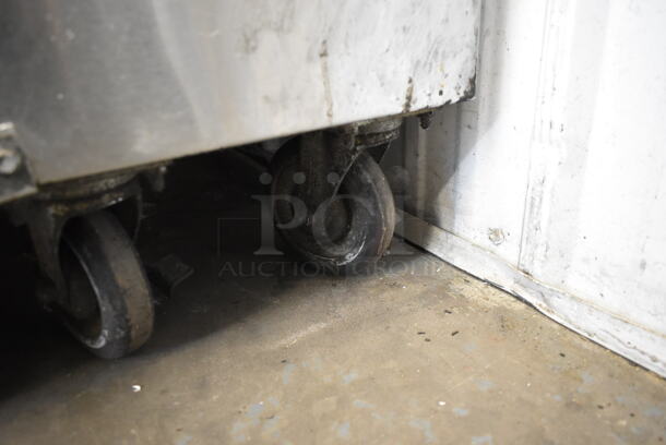 Stainless Steel Commercial Portable Prep Table w/ 3 Over Shelves on Commercial Casters. - Image 5 of 6