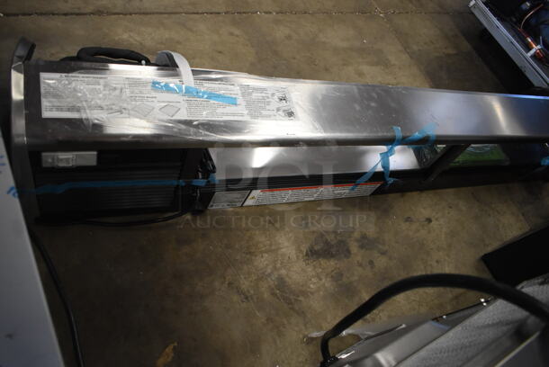 BRAND NEW SCRATCH AND DENT! 2024 Hoshizaki HNC-180BA-R-SLH Stainless Steel Commercial Countertop Curved Glass Refrigerated Sushi Display Case. See Picture for Crack in Glass. 115 Volts, 1 Phase. Tested and Working! - Image 8 of 9