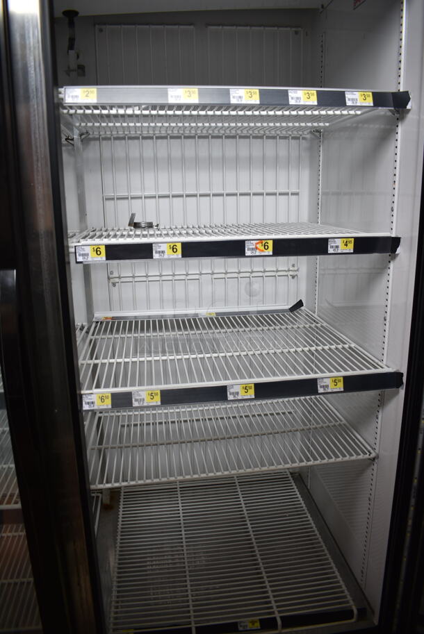 2018 True GDM-49F-HC ENERGY STAR Metal Commercial 2 Door Reach In Freezer Merchandiser w/ Poly Coated Racks. 115/208-230 Volts, 1 Phase. Tested and Working! - Image 4 of 6