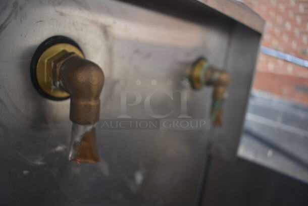 Commercial Stainless Steel One Bay Utility Sink With Splash Mount Faucet On Galvanized Legs. - Image 5 of 5