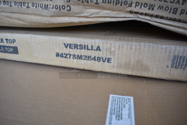 4 BRAND NEW SCRATCH AND DENT! Lancaster Table & Seating 427SM2848VE  Excalibur 27 1/2" x 47 3/16" Rectangular Table Top with Smooth Versilla Finish. 4 Times Your Bid! - Image 6 of 6