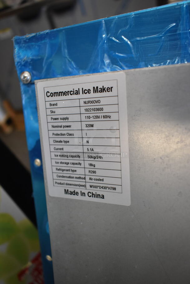BRAND NEW SCRATCH AND DENT! NURXIOVO Stainless Steel Commercial Self Contained Ice Machine. 110-120 Volts, 1 Phase.  - Image 9 of 9