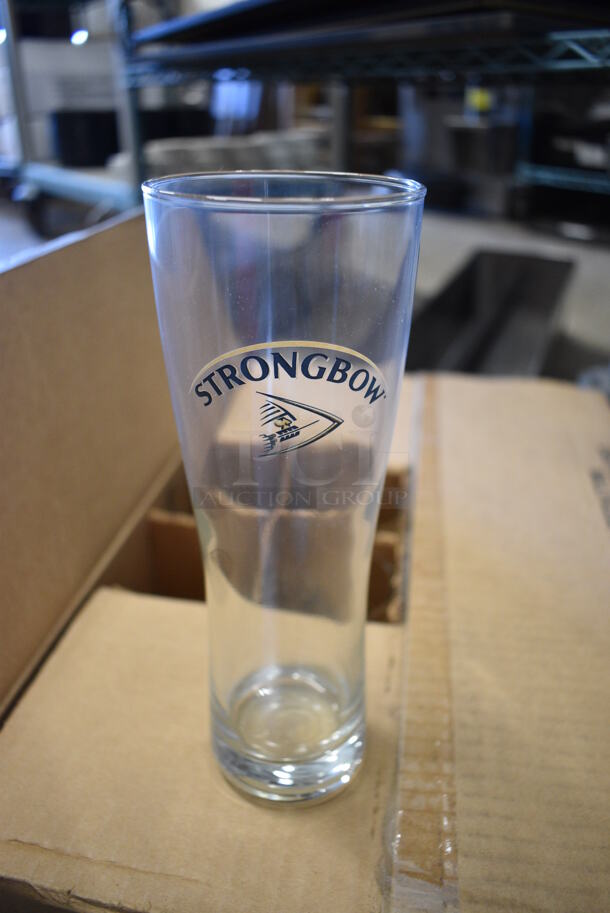 24 BRAND NEW IN BOX! Strongbow Beverage Glasses. 3x3x8. 24 Times Your Bid!