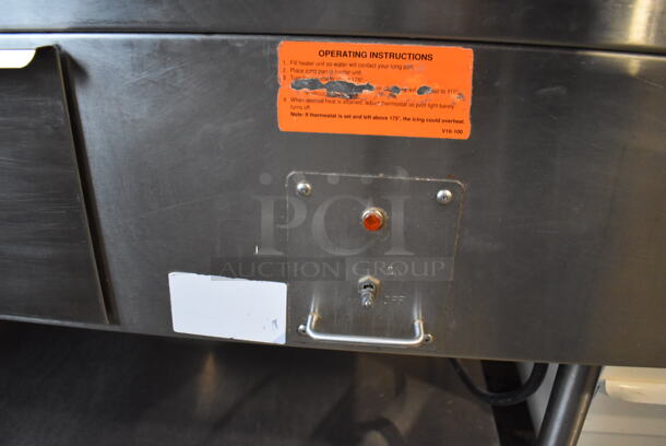 Baxter SP170R-M72 Stainless Steel Commercial Floor Style Steam Table w/ 2 Drawers, Under Shelf and Over Shelf on Commercial Casters. 120/208 Volts, 1 Phase. 72x31x55 - Image 2 of 9