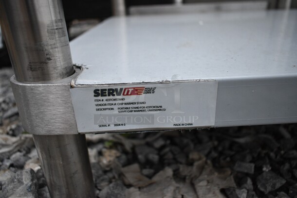 BRAND NEW SCRATCH AND DENT! ServIt 423TCWSTAND Portable Stand for TCW26 and TCW46 Chip Warmers. No Casters.  - Image 5 of 5