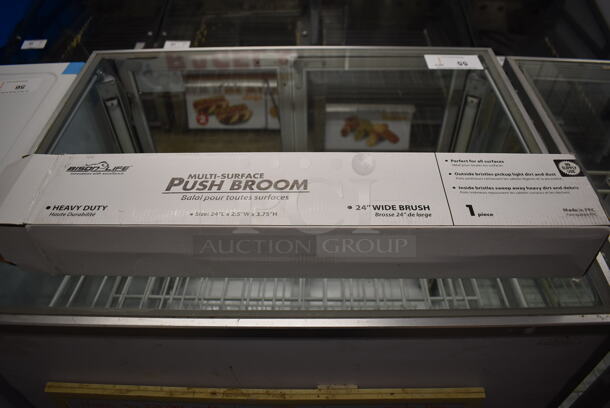 4 BRAND NEW IN BOX! Bison Life Multi Surface Push Brooms. 24x3.5x5. 4 Times Your Bid! - Image 3 of 6