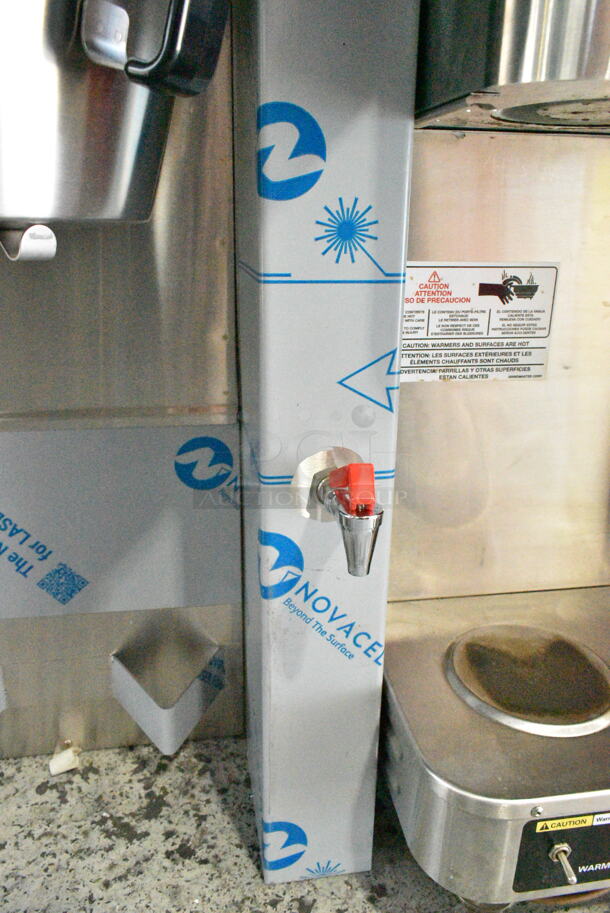 BRAND NEW SCRATCH AND DENT! Fetco CBS-62H C62046 Stainless Steel Twin Automatic Coffee Brewer w/ Hot Water Dispenser and 2 Metal Brew Baskets. No Satellite Server. 120/208-240 Volts, 1 Phase. - Image 4 of 12