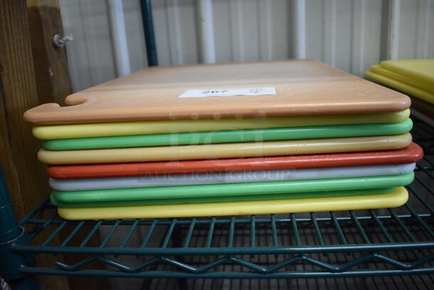 9 Cutting Boards; Tan, 3 Yellow, 3 Green, Red and White. 15x20x0.5. 9 Times Your Bid! - Image 2 of 3