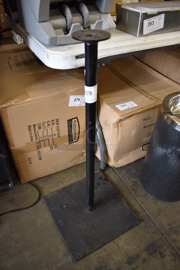 Black Metal Floor Style Stand. 14x14x31 - Image 2 of 3