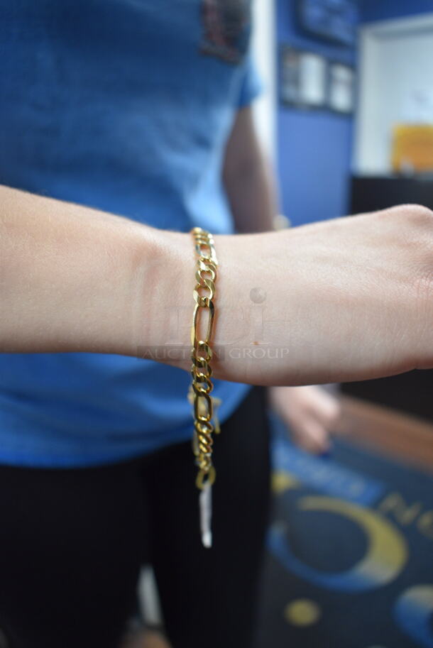 BRAND NEW! Men's 8.50" 14K Yellow Gold Link Bracelet - Image 2 of 2