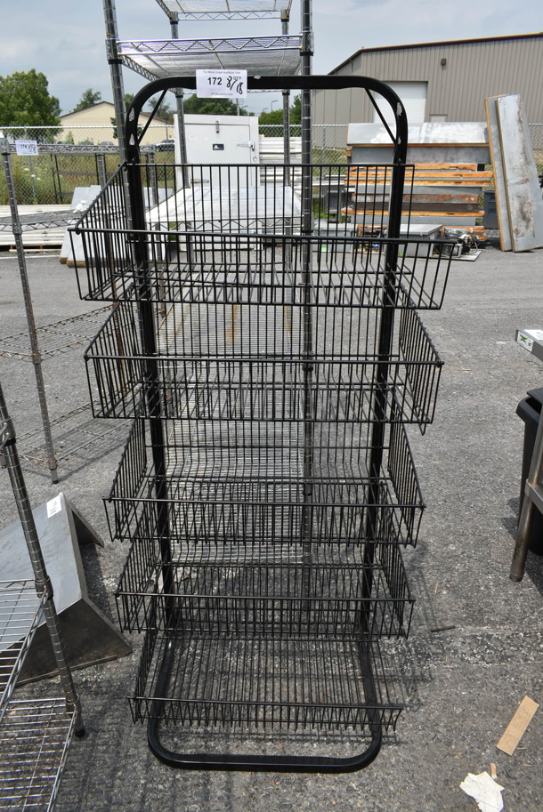 Black Wire 5 Tier Basket Rack. - Image 1 of 5