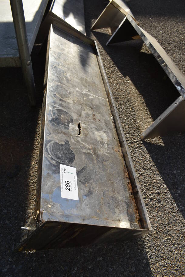 Metal Shelf w/ Wall Mount Brackets. 48x12x10 - Image 3 of 3