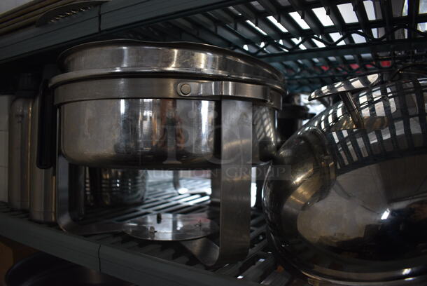 ALL ONE MONEY! Tier Lot of Various Items Including Metal Chafing Dishes and Metal Creamer Pitchers! - Image 3 of 5
