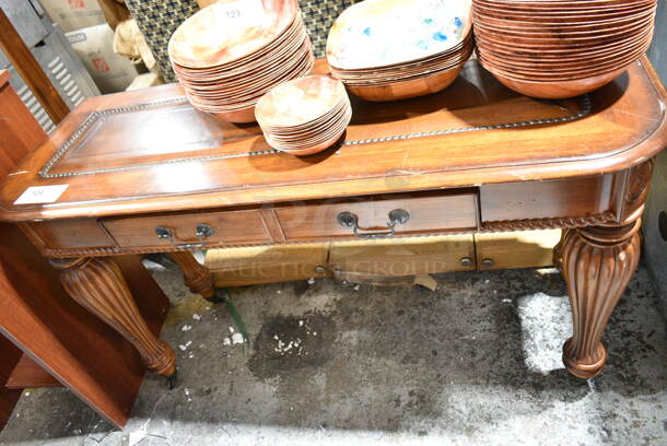 Wooden Table w/ Drawer.  - Image 1 of 4