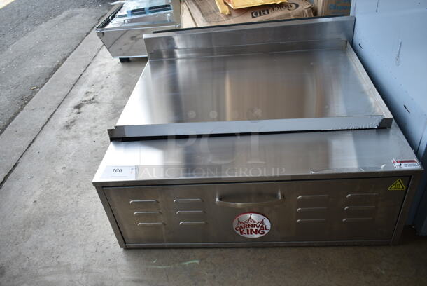BRAND NEW SCRATCH AND DENT! 2023 Carnival King 382DFCG32N Stainless Steel 40 lb. Liquid Propane / Field Convertible Flat Bottom Countertop Funnel Cake / Donut Fryer.  - Image 3 of 5