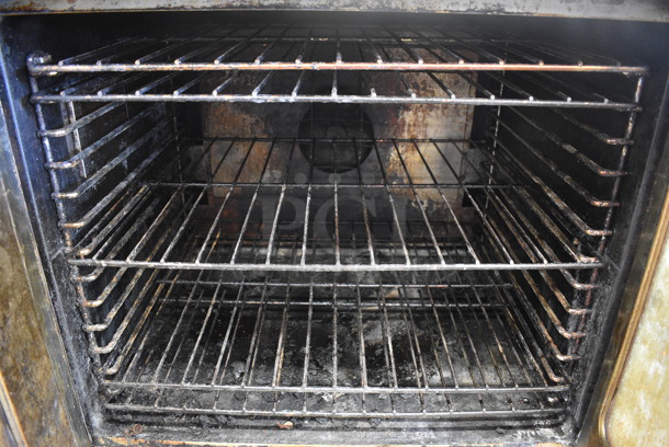 2 Garland Master 200 Stainless Steel Commercial Natural Gas Powered Full Size Convection Oven w/ View Through Doors, Metal Oven Racks and Thermostatic Controls on Commercial Casters. 38x37x68. 2 Times Your Bid! - Image 5 of 7