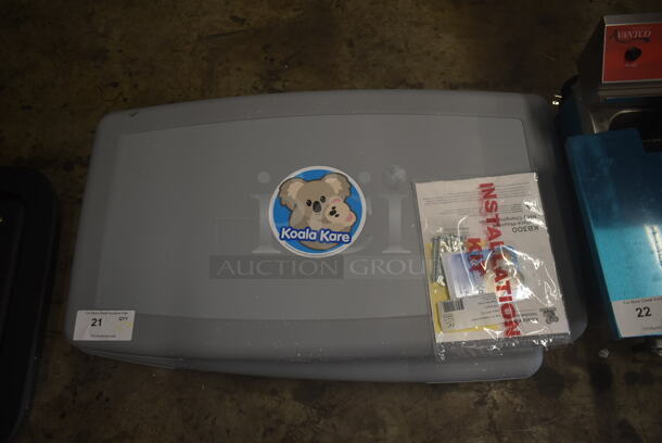 2 BRAND NEW! Koala Kare Gray Poly Wall Mount Diaper Changing Stations. 2 Times Your Bid! - Image 2 of 3
