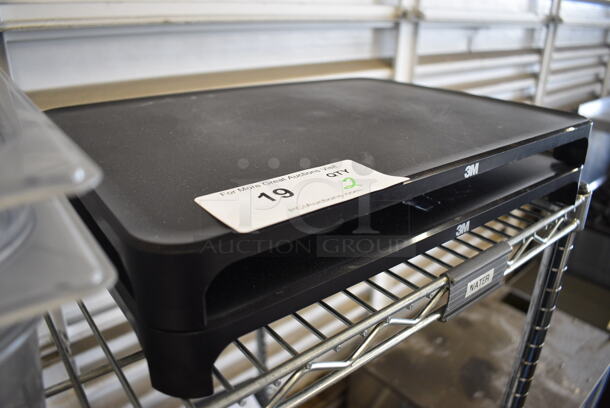 ALL ONE MONEY! Lot of 2 3M Black Poly Rack. 16x12x1.5 - Image 2 of 3