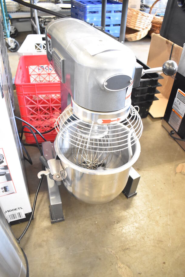 Avantco MX10 Metal Commercial 10 Quart Planetary Dough Mixer w/ Stainless Steel Mixing Bowl, Bowl Guard, Paddle, Balloon Whisk and Dough Hook Attachments. 120 Volts, 1 Phase. 17x19x25. Cannot Test - Bowl Lift Does Not Move - Image 3 of 8