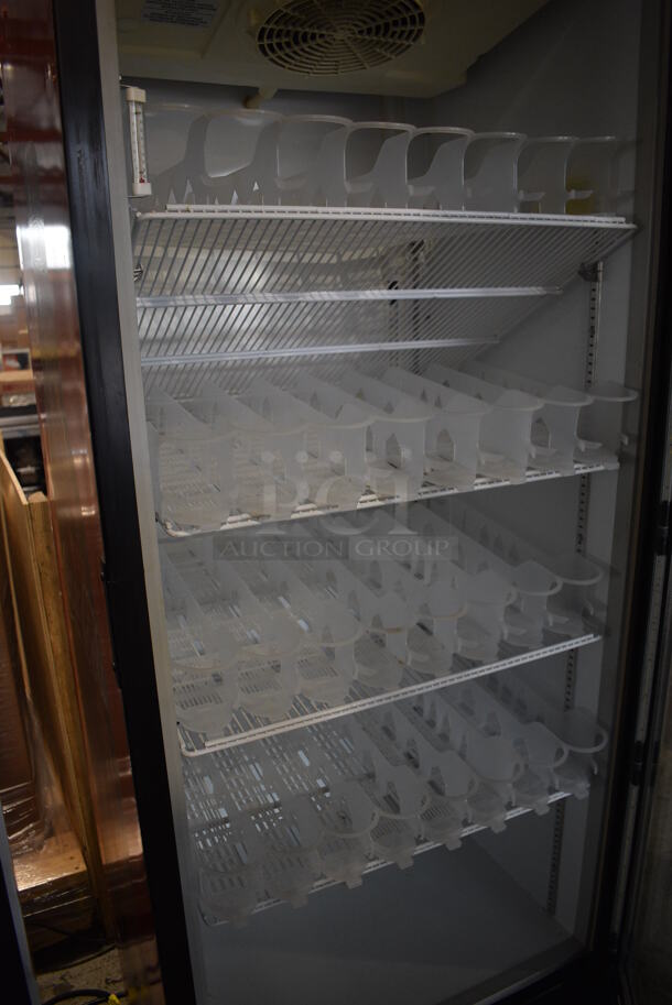 Imbera Model G319 CO2 ENERGY STAR Metal Commercial Single Door Reach In Cooler Merchandiser w/ Poly Coated Racks. 115 Volts, 1 Phase. 30x27x79. Tested and Working! - Image 3 of 4