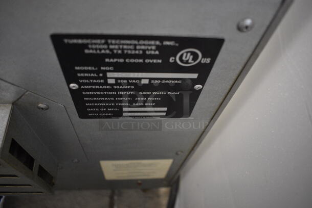 Turbochef Model NGC Stainless Steel Commercial Countertop Electric Powered Rapid Cook Oven. 208/240 Volts, 1 Phase. 26x27.5x23 - Image 6 of 7