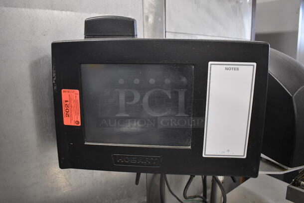 Hobart Model HWS-4 Metal Commercial Floor Style Wrapping Station w/ Monitor and Label Printer. 120 Volts, 1 Phase. 53.5x34x60. Tested and Gets Warm - Image 6 of 10