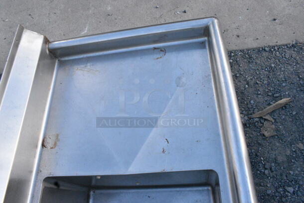 Stainless Steel 3 Bay Sink w/ Right Side Drain Board. No Legs. Bays 16x21x14. Drain Board 18x23 - Image 3 of 3