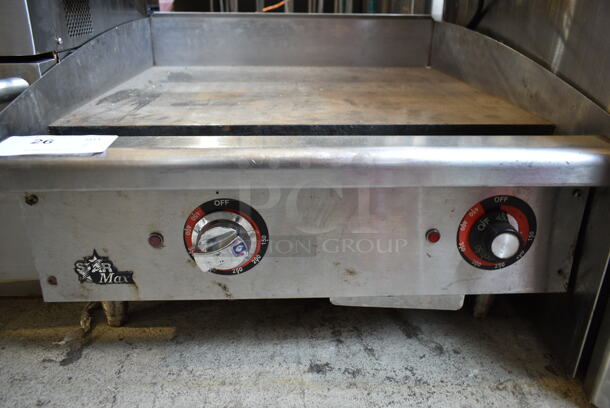 Star Max Stainless Steel Commercial Countertop Electric Powered Flat Top Griddle. 208/240 Volts, 1 Phase.  - Image 3 of 5