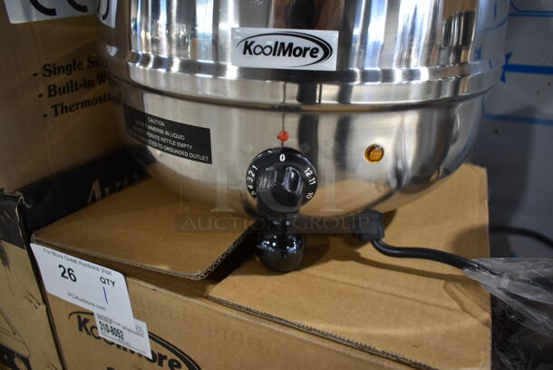 BRAND NEW SCRATCH AND DENT! KoolMore SK-SS-3G Stainless Steel Commercial Countertop Soup Kettle Food Warmer. 110 Volts, 1 Phase. Tested and Working! - Image 3 of 6