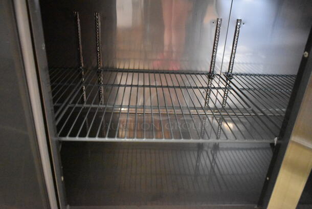BRAND NEW SCRATCH AND DENT! 2023 Avantco 178SSPPT3 Stainless Steel Commercial Pizza Prep Table on Commercial Casters. 115 Volts, 1 Phase. Tested and Working! - Image 7 of 11