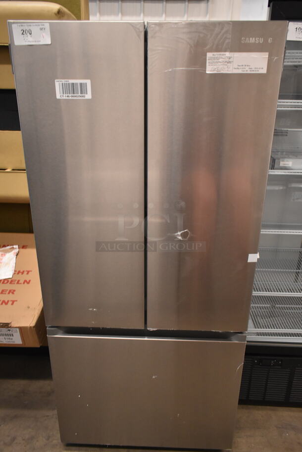 BRAND NEW SCRATCH AND DENT! 2023 Samsung RF22A4121SR Stainless Steel French Door Style Cooler Freezer Combo. 115 Volts, 1 Phase. Tested and Working!
