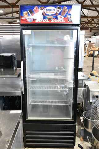 Minus Forty 22USG-L1-00 Metal Commercial Single Door Reach In Freezer Merchandiser w/ Poly Coated Racks. 115 Volts, 1 Phase.  Cannot Test Due To Damaged Power Cord