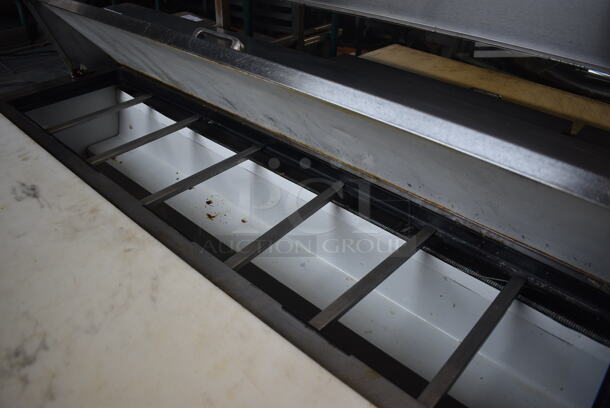 2013 True Model TSSU-72-16 Stainless Steel Commercial Sandwich Salad Prep Table Bain Marie Mega Top on Commercial Casters. 115 Volts, 1 Phase. 72x30x43. Tested and Working! - Image 4 of 9