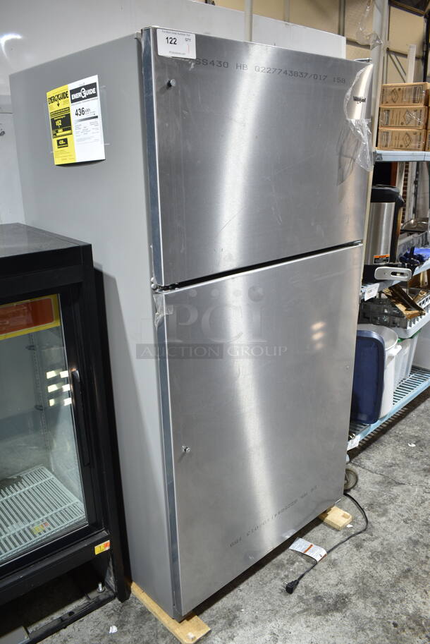 BRAND NEW SCRATCH AND DENT! 2023 Whirlpool WRT311FZDM02 Metal Cooler Freezer Combo Unit. 115 Volts, 1 Phase. Tested and Working! - Image 2 of 8