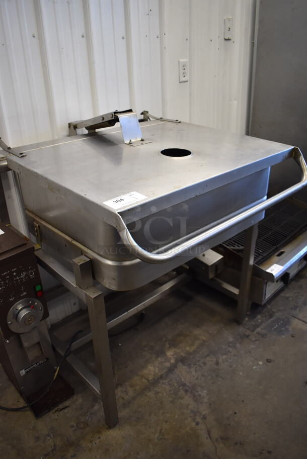 Stainless Steel Commercial Electric Powered Floor Style Braising Pan. 208 Volts, 3 Phase. 38x39x43 - Image 3 of 8