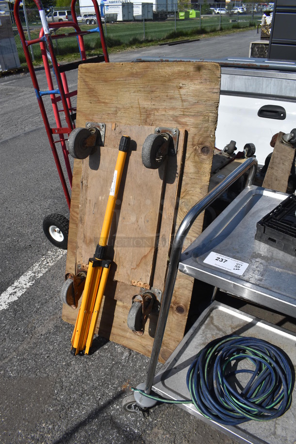2 Items; Flat Furniture Dolly and Yellow Tripod. Includes 25.5x49x9. 2 Times Your Bid! - Image 3 of 5