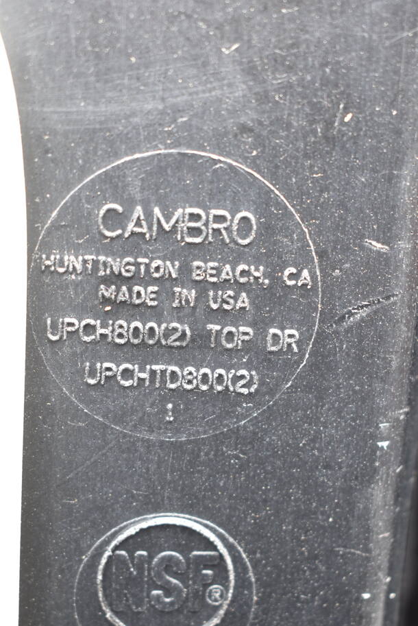 Cambro UPCJ800 Black Poly Insulated 2 Cabinet Portable Catering Food Cart on Commercial Casters.  - Image 7 of 8