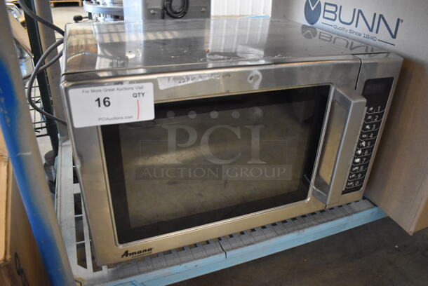 2019 Amana RCS10TS Stainless Steel Commercial Countertop Microwave Oven. 120 Volts, 1 Phase. 22x18x14 - Image 3 of 6
