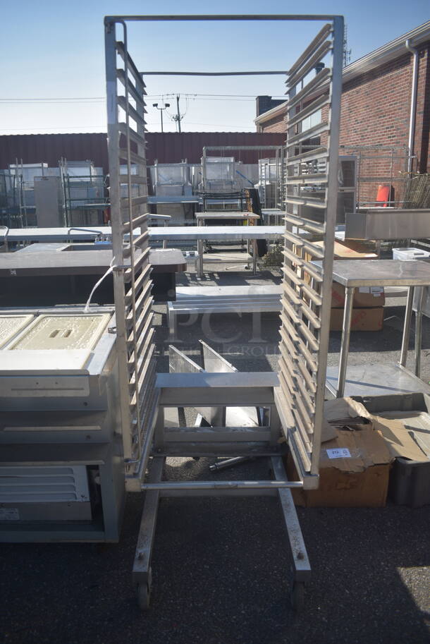 Commercial Stainless Steel Sheet Pan Rack On Commercial Casters. 